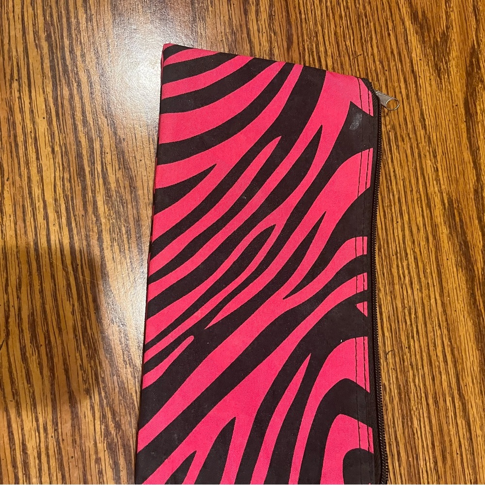 Pink and Black Zebra Print Clutch